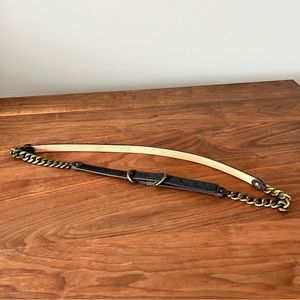 J. Crew Cow Leather & Chain Belt